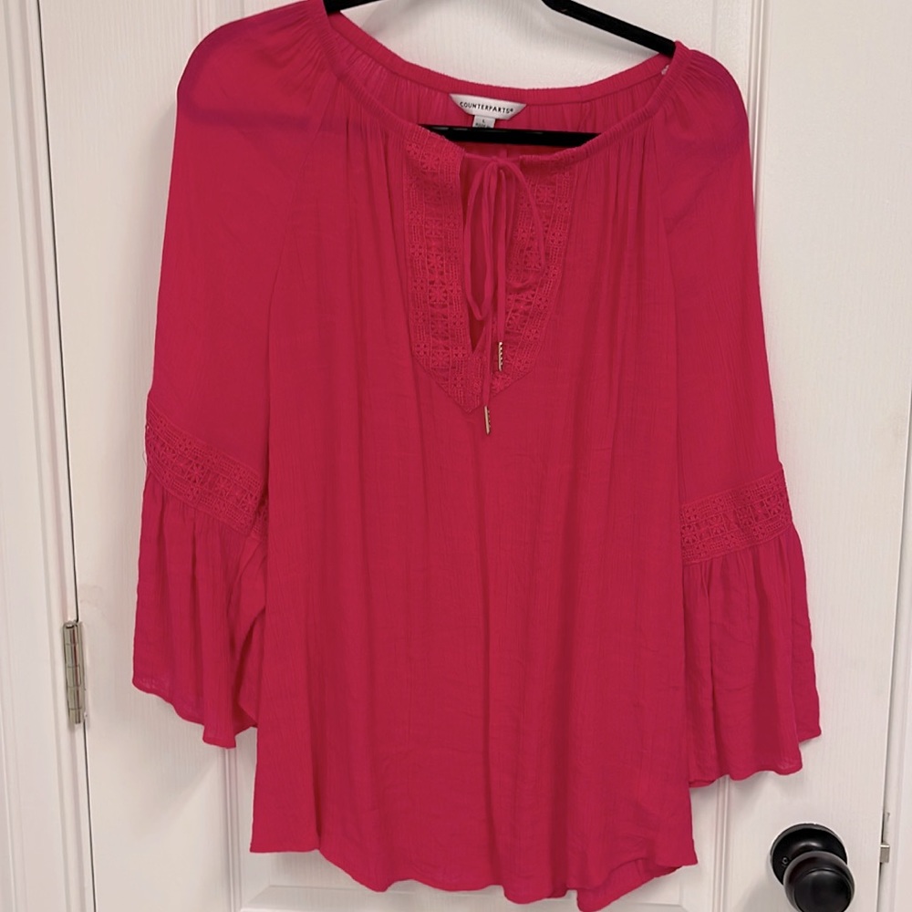 RELAX FIT BLOUSE WITH BELL SLEEVES